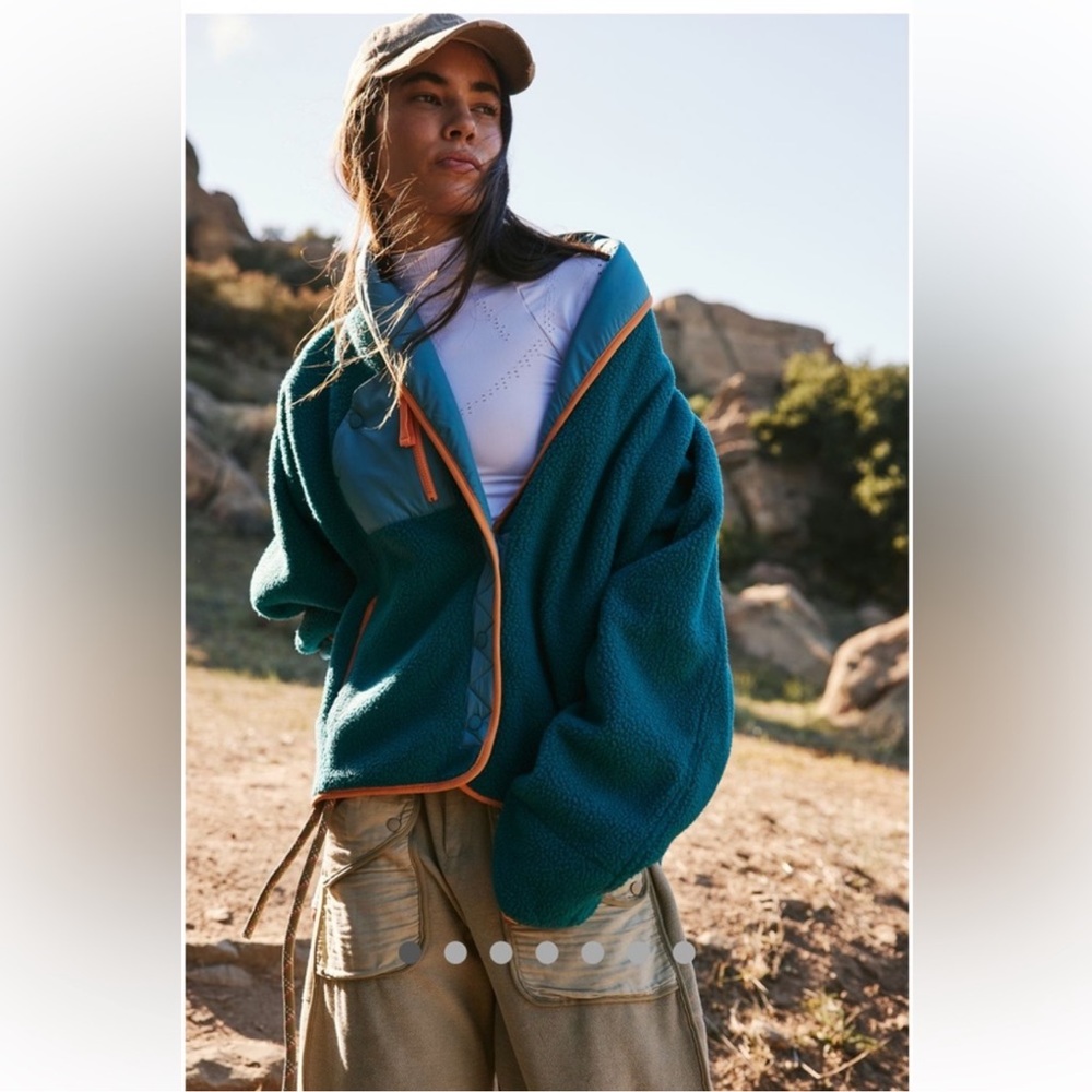 Free People hit the slopes fleece jacket